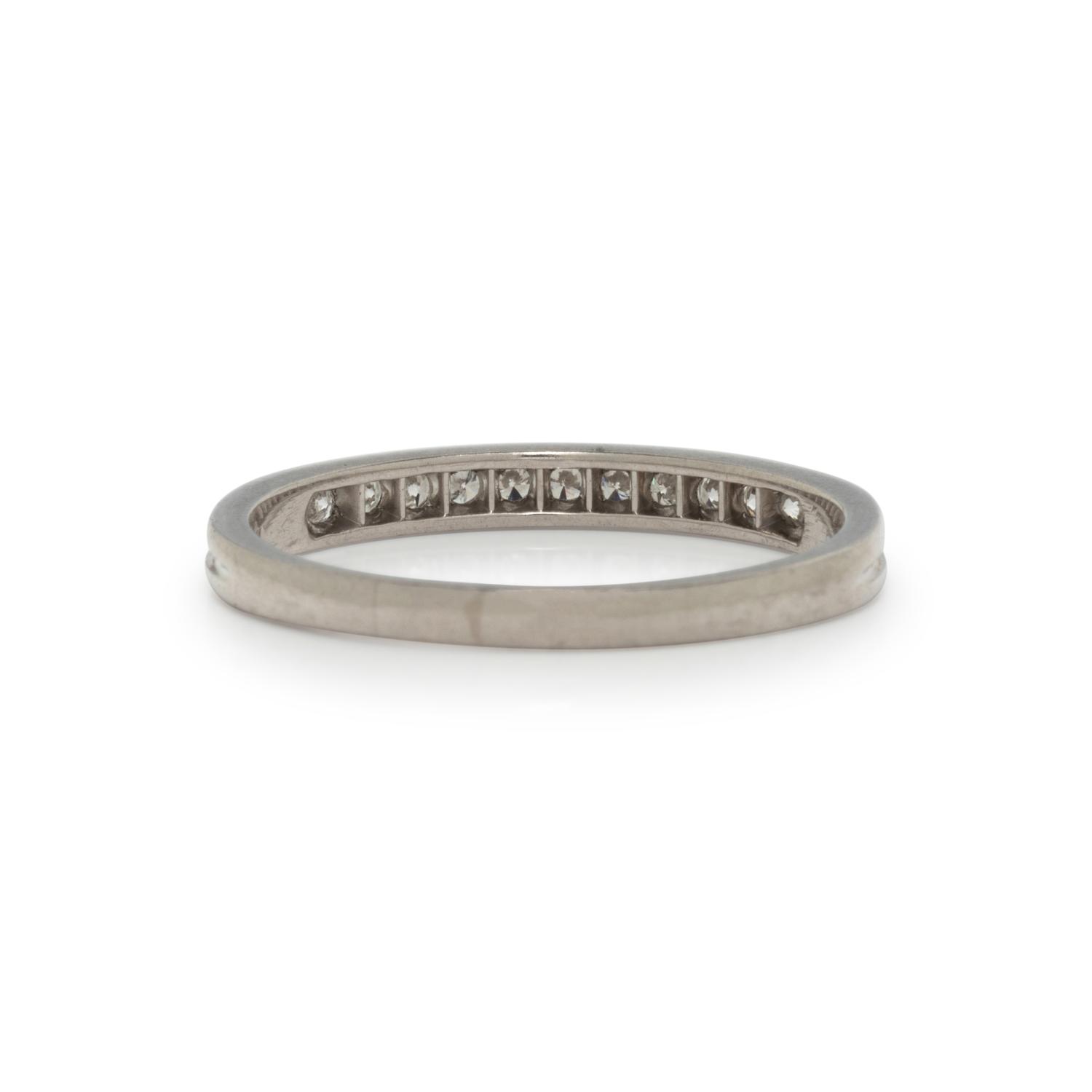 TIFFANY & CO., PLATINUM AND DIAMOND BAND RING