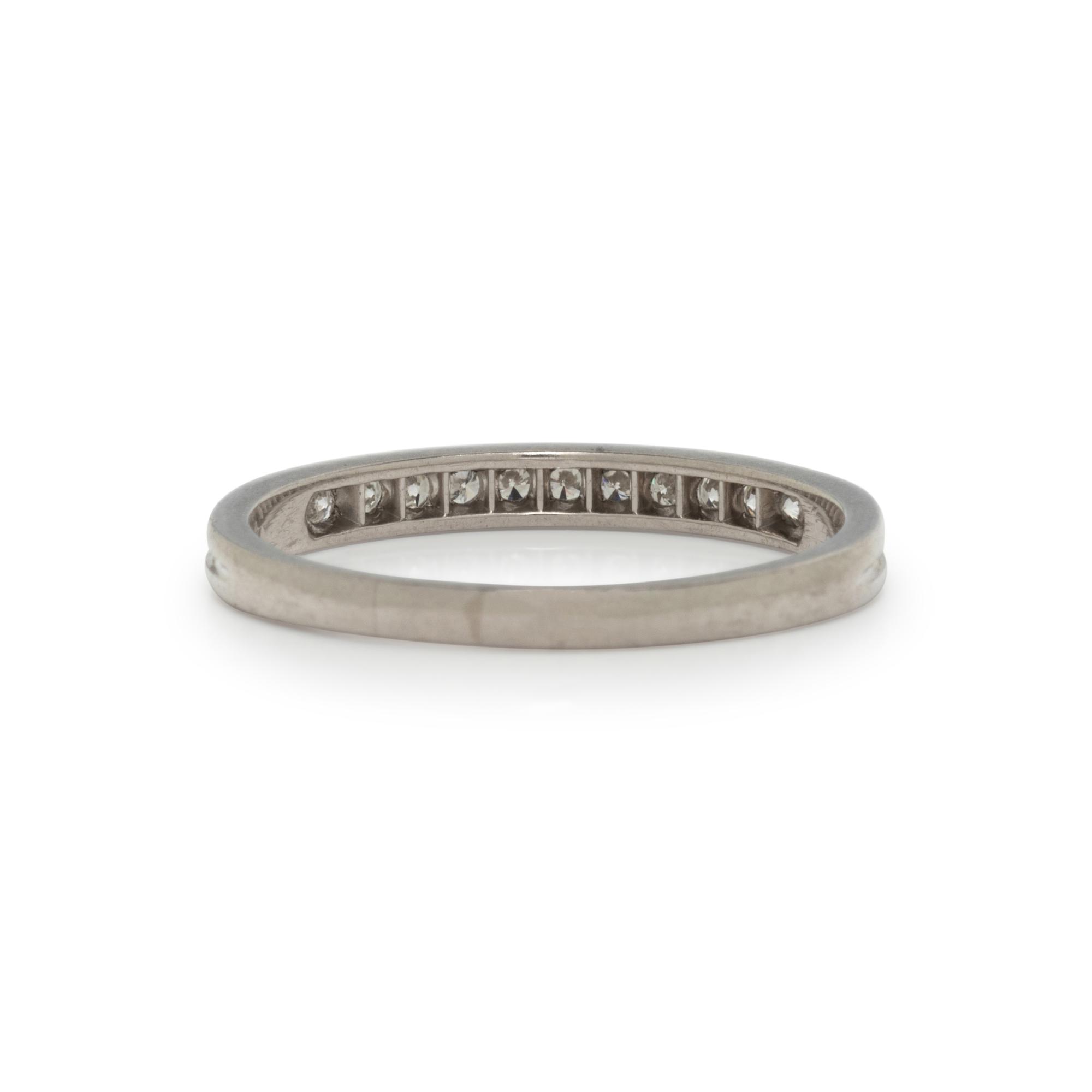 TIFFANY & CO., PLATINUM AND DIAMOND BAND RING