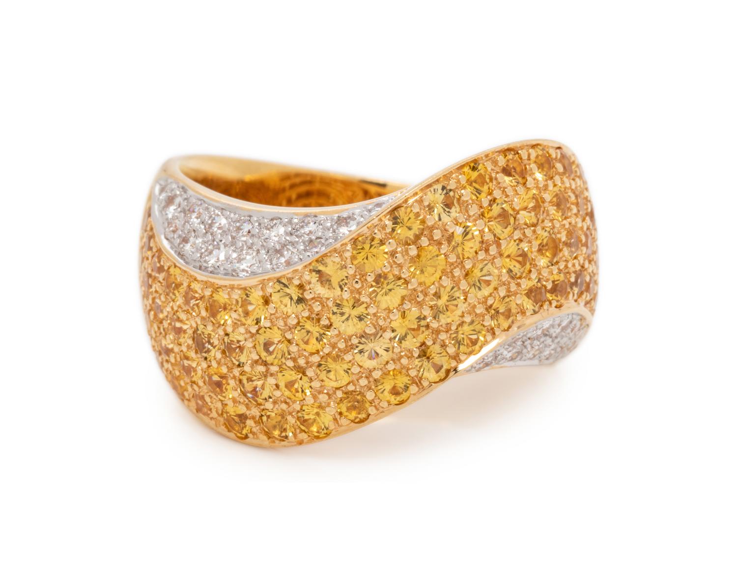 YELLOW SAPPHIRE AND DIAMOND RING