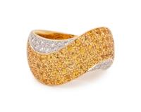 YELLOW SAPPHIRE AND DIAMOND RING
