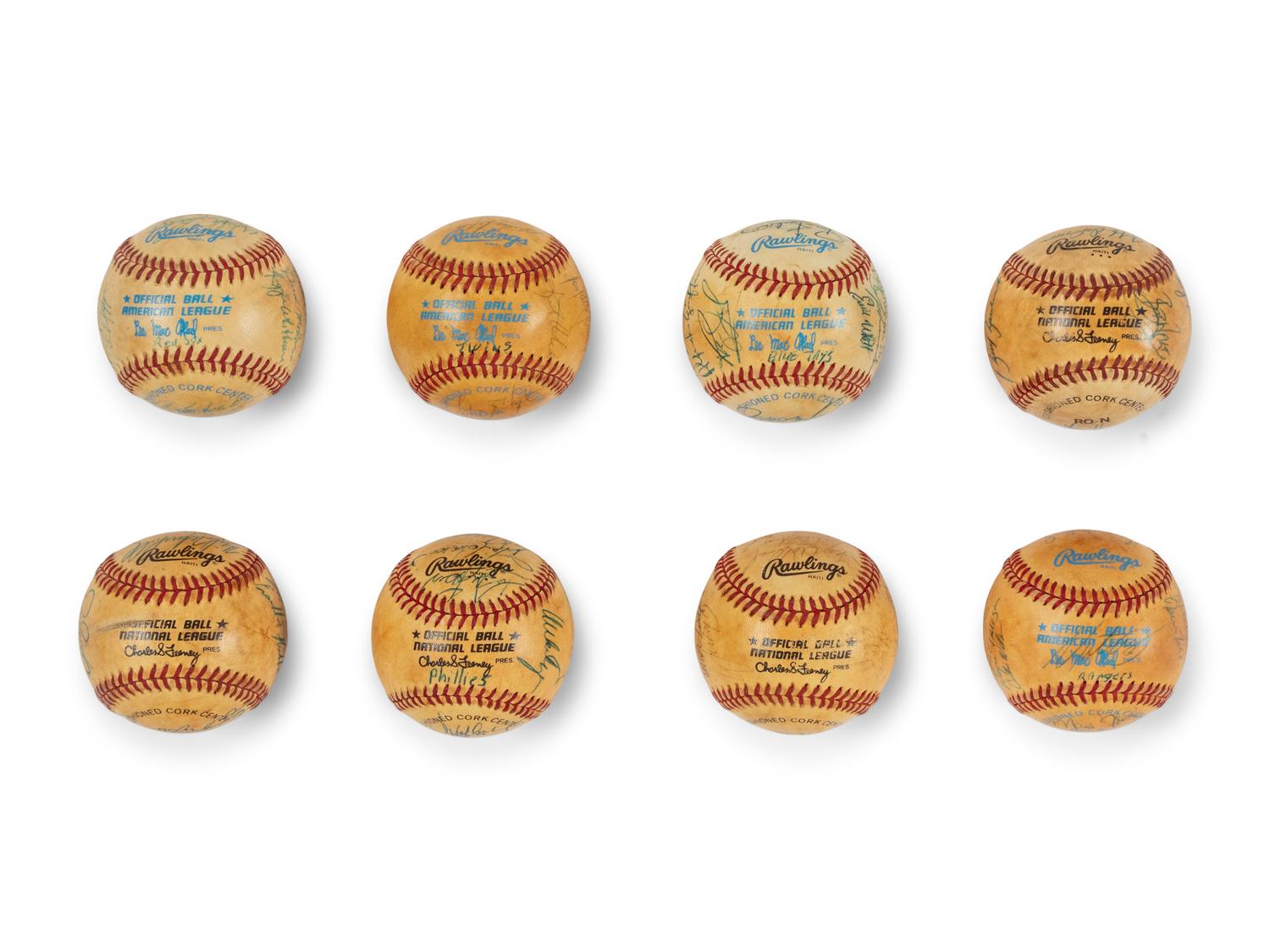 A Collection of 1984 Team and Multi Signed Autograph Baseballs (7)