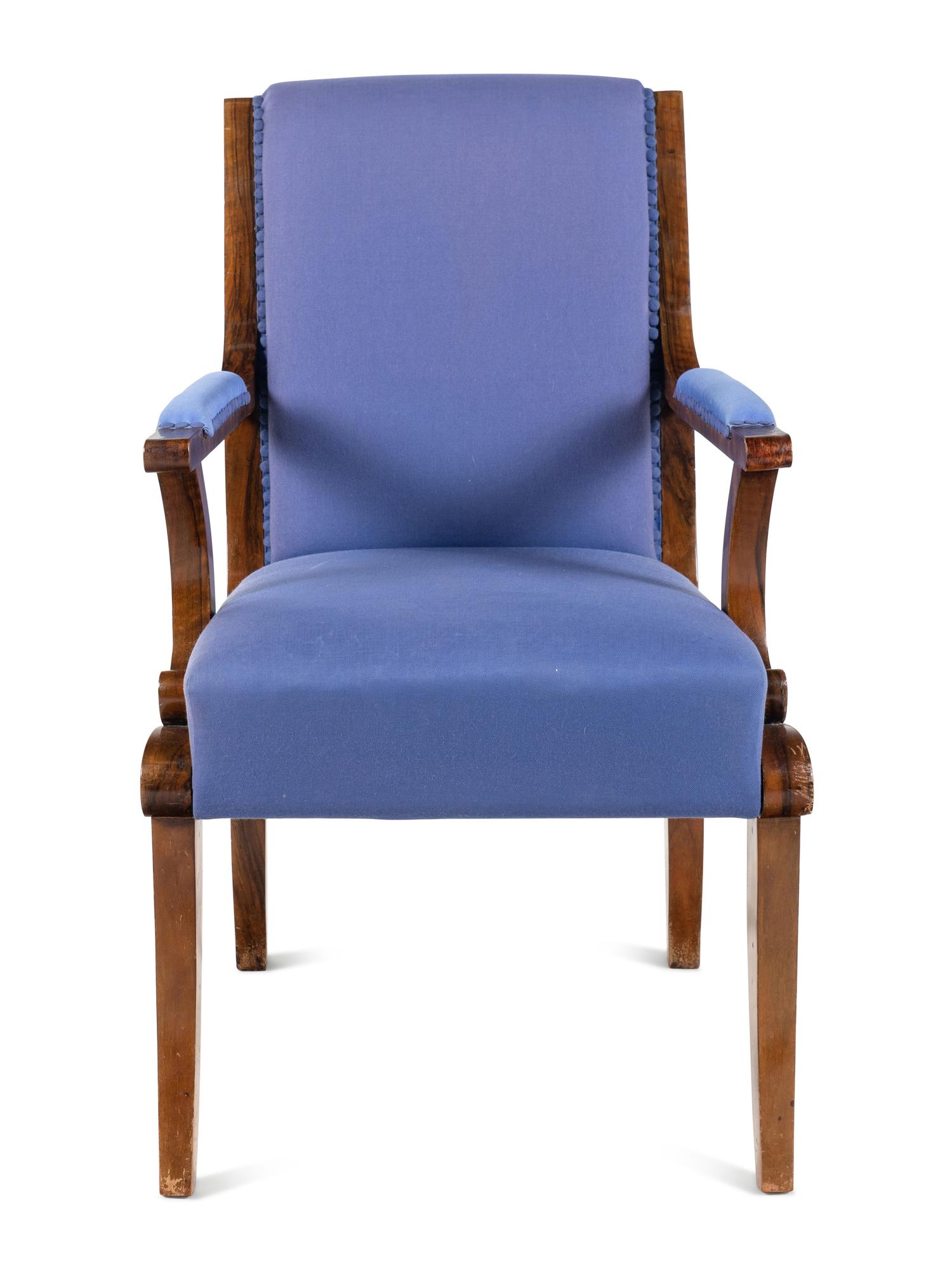 A Biedermeier Walnut Armchair