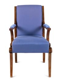 A Biedermeier Walnut Armchair