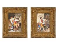 A Pair of Italian Porcelain Plaques