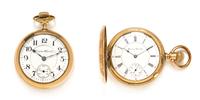 A Collection of Gold Filled Pocket Watches, Hampden, Circa 1909 and 1897, 155.40 dwts.