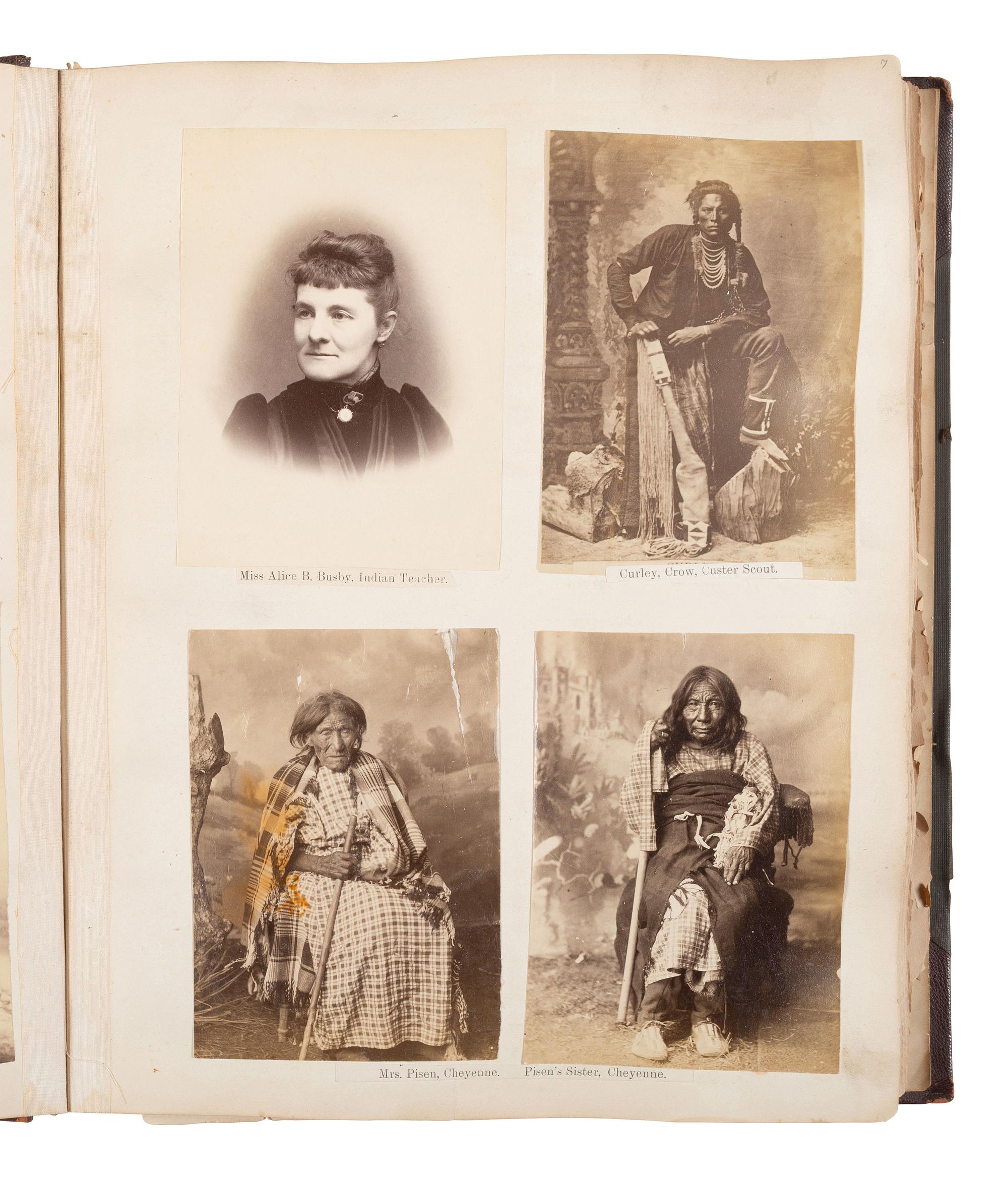[NATIVE AMERICANS]. JUNKIN, William W. (1831-1903). A Collection of Indian Photographs and Views with Photos of a Few White Employes [ sic ] Together with Some Indian Letters and Paintings. Made by W.W. Junkin, Fairfield, Iowa. 1889-93.