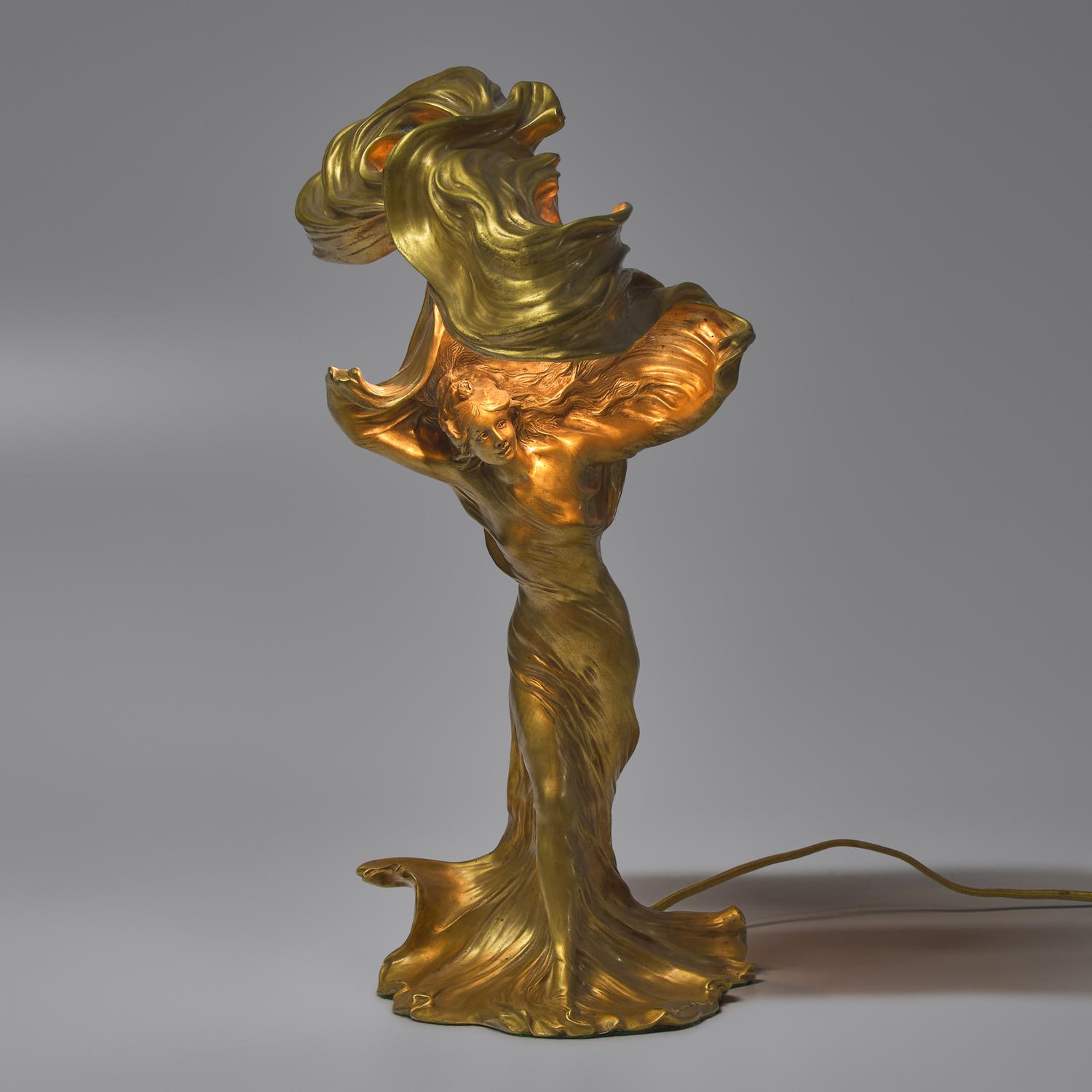 Bronze light sculpture