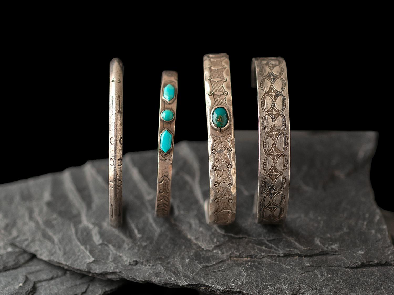 Navajo Small Ingot Cuff Bracelets