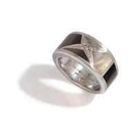 MAUBOUSSIN, WHITE GOLD, MOTHER-OF-PEARL AND DIAMOND 'ÉTOILE MYSTÈRE' RING