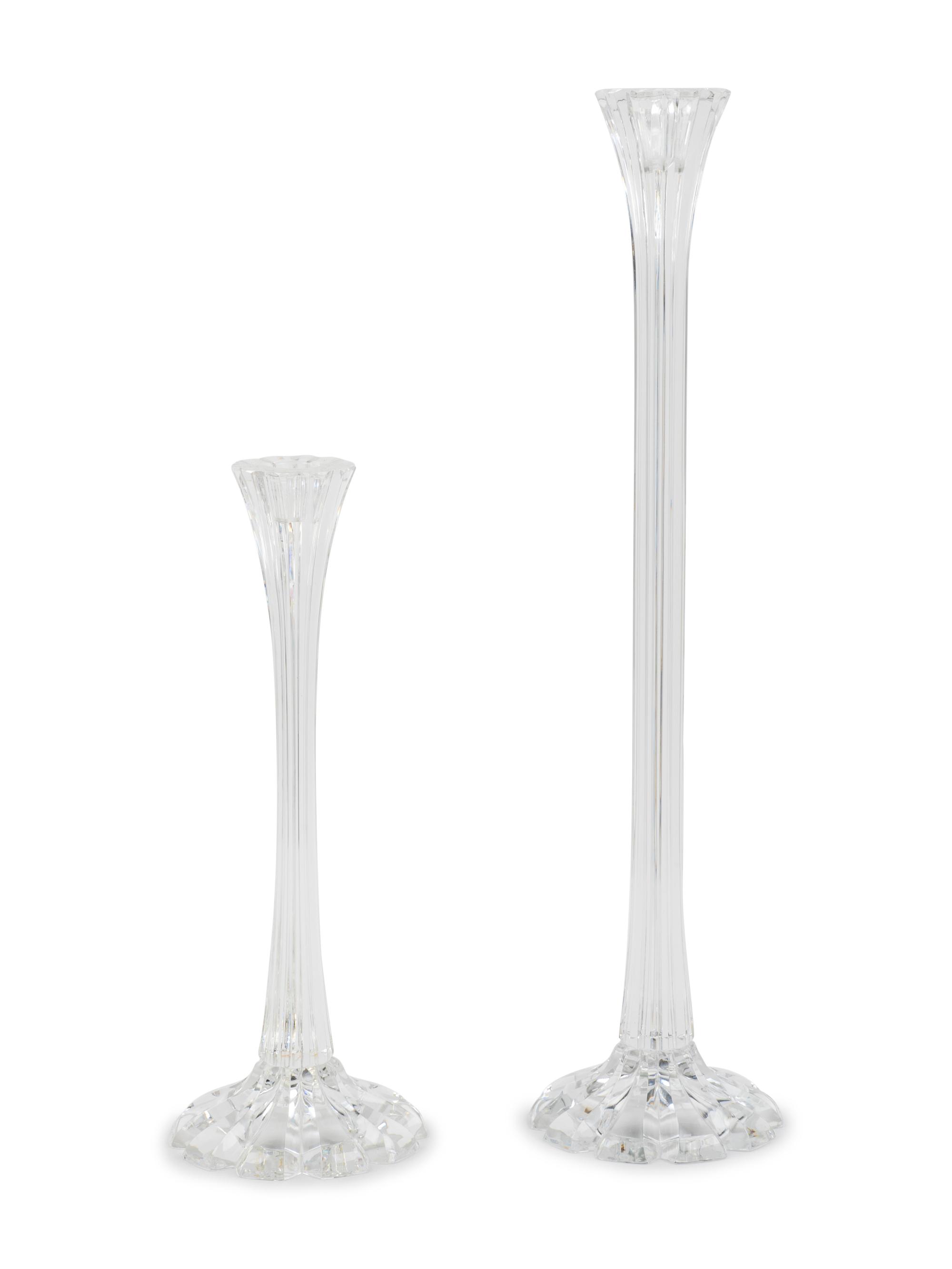 Two Reidel Crystal Starlet Candlesticks — 20TH CENTURY