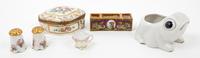 A Group of Six Porcelain Articles Width of first 7 inches.