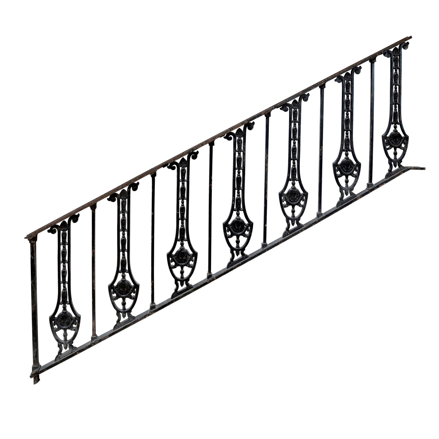 A Stair Railing from a Chicago Theater 71" W x 2" D x 26" H — United States, Early 20th Century