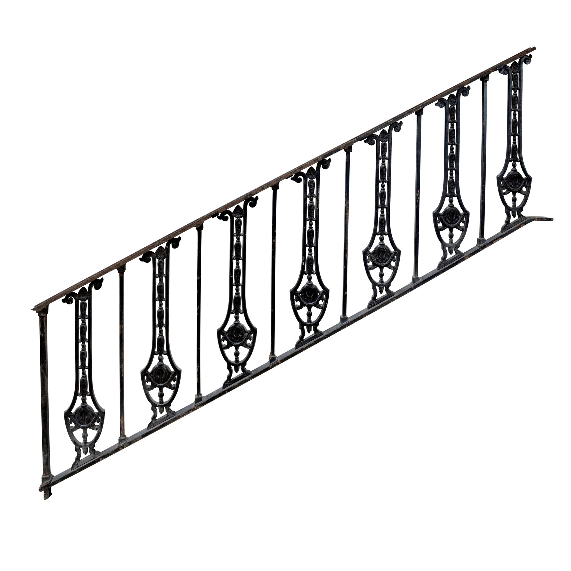 A Stair Railing from a Chicago Theater 71" W x 2" D x 26" H — United States, Early 20th Century