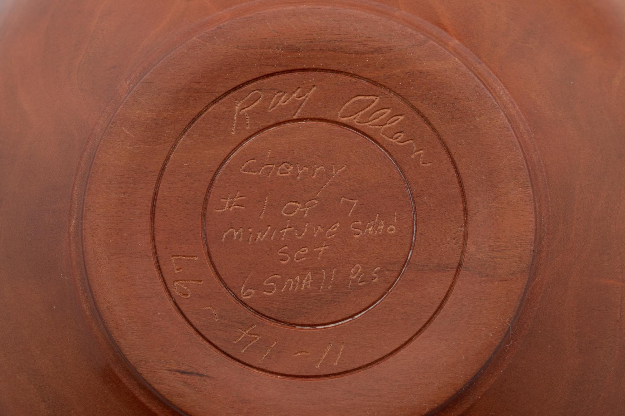A Group of Fifteen Turned Wood Objects by Ray Allen
