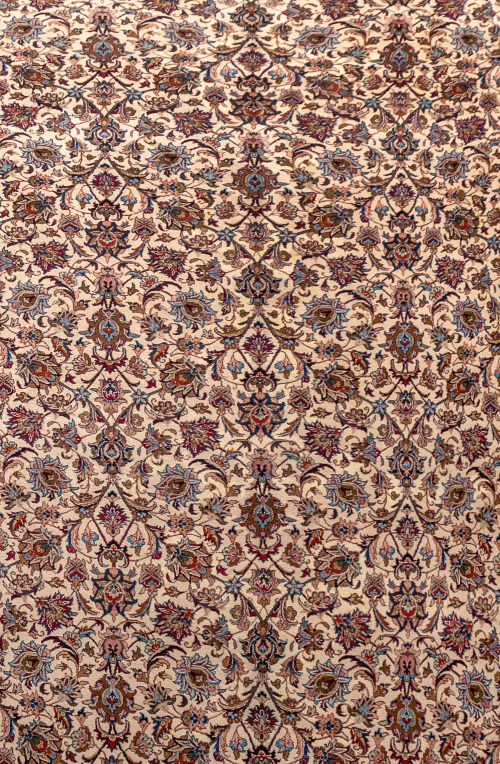 A Signed Persian Meshed Wool Rug