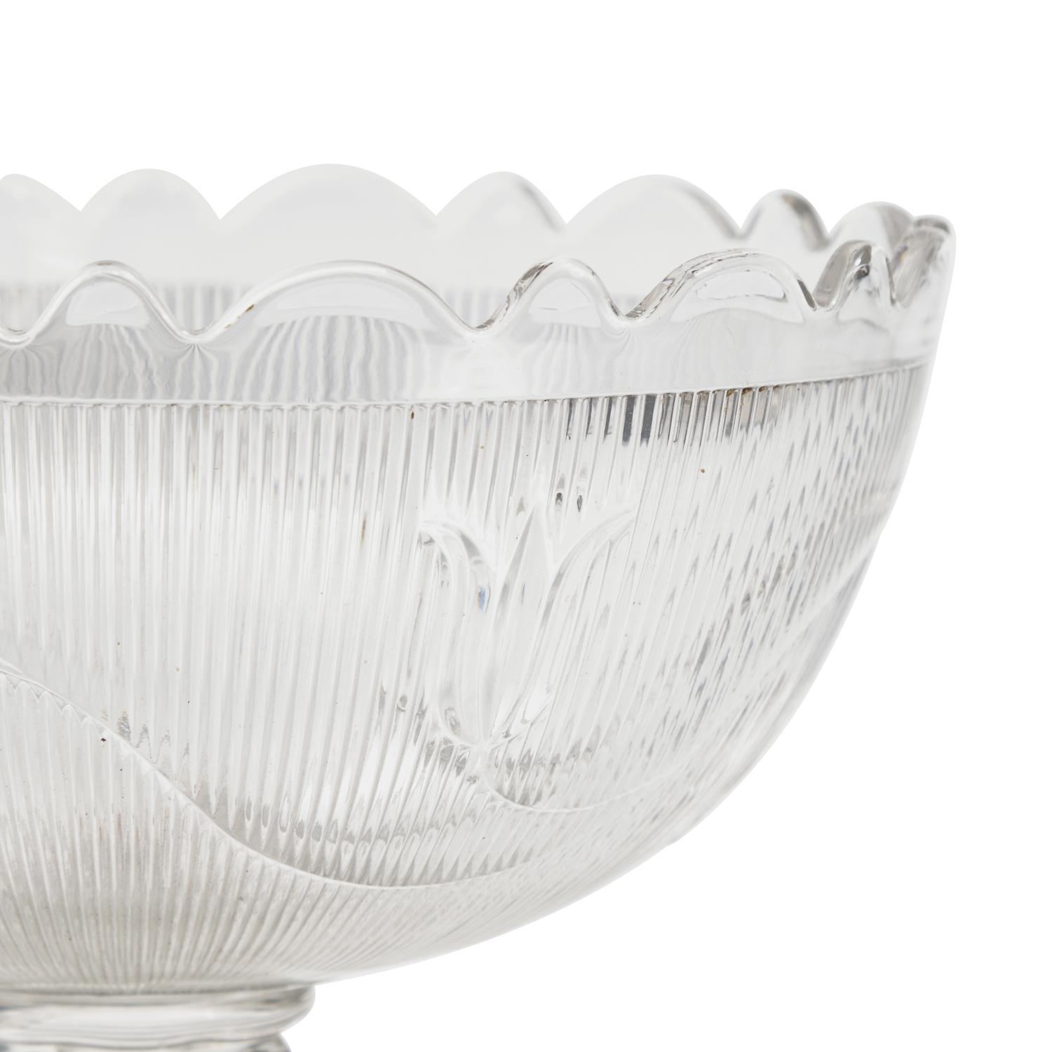 A Group of Seven Pressed Flint Glass Tablewares in the "Bellflower" Pattern