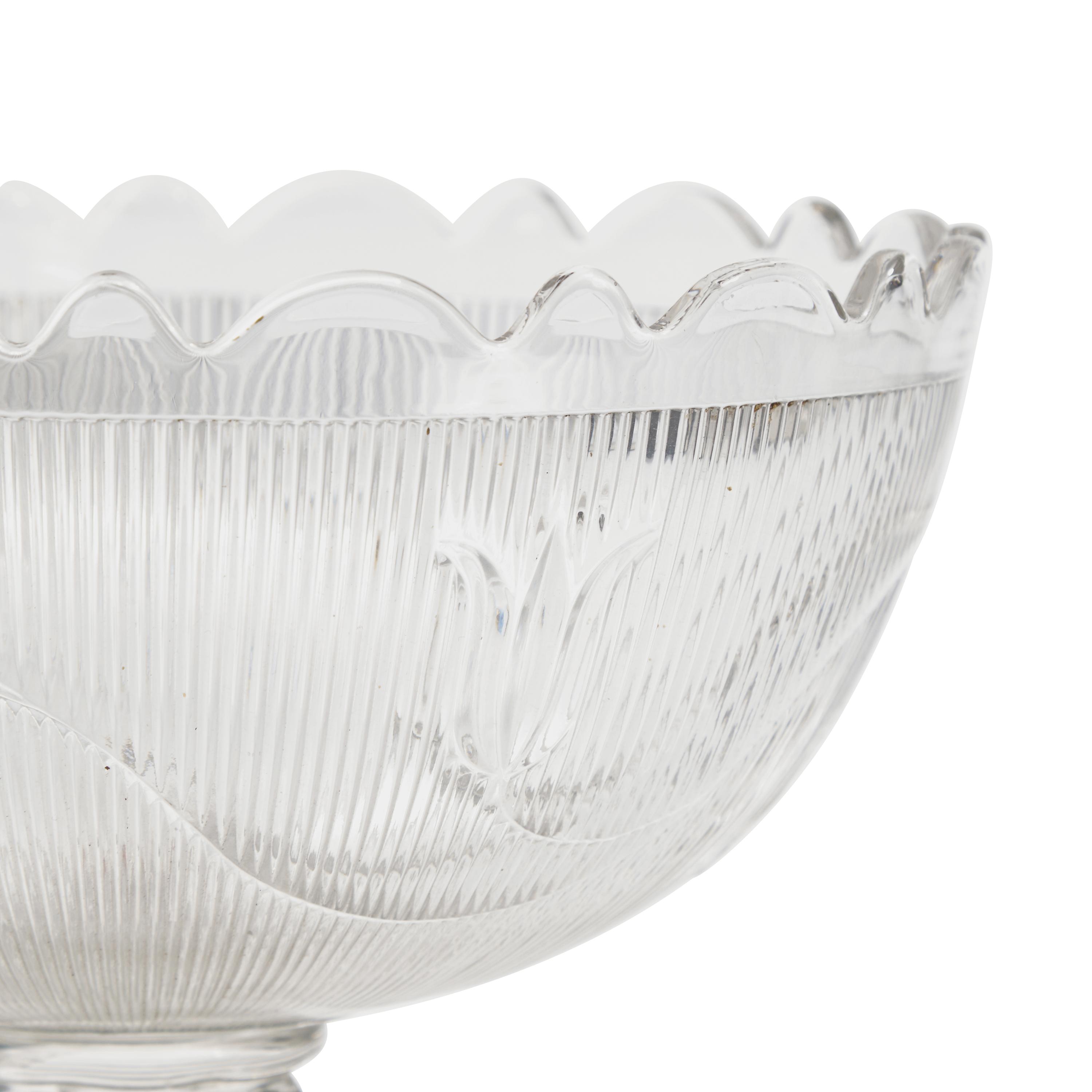 A Group of Seven Pressed Flint Glass Tablewares in the "Bellflower" Pattern