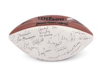 A 1972 Miami Dolphins Undefeated Team Signed Autograph Football (42 Signatures) (Beckett Authentication Services Letter BAS Certified)