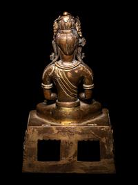 A Gilt Bronze Seated Figure of Amitayus