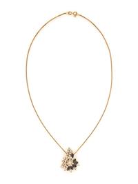 YELLOW GOLD, DIAMOND, AND SAPPHIRE RING AND NECKLACE