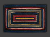 An American Geometric Hooked Rug