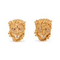 YELLOW GOLD AND DIAMOND CUFFLINKS