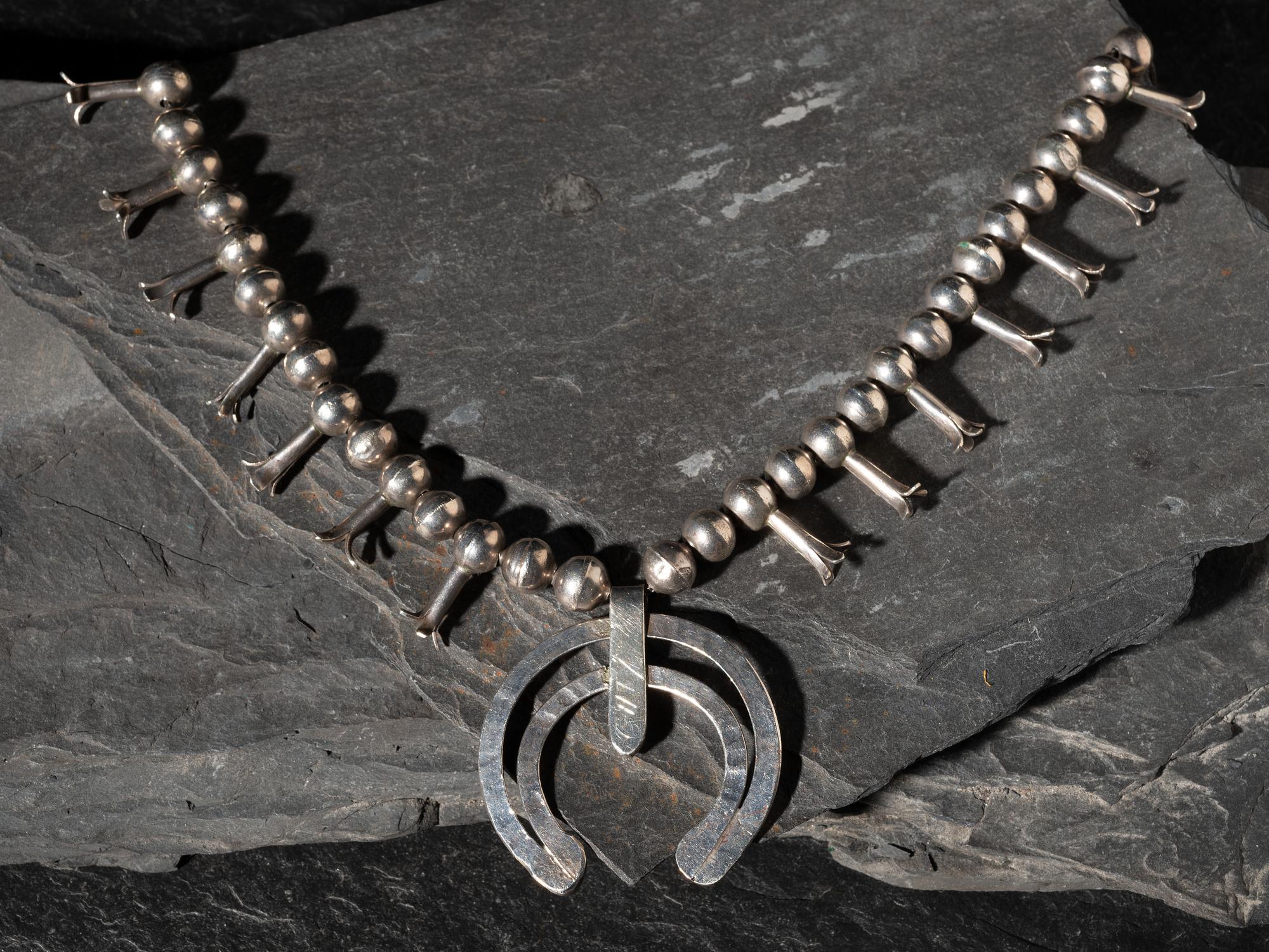 Navajo Child's Squash Blossom Necklace