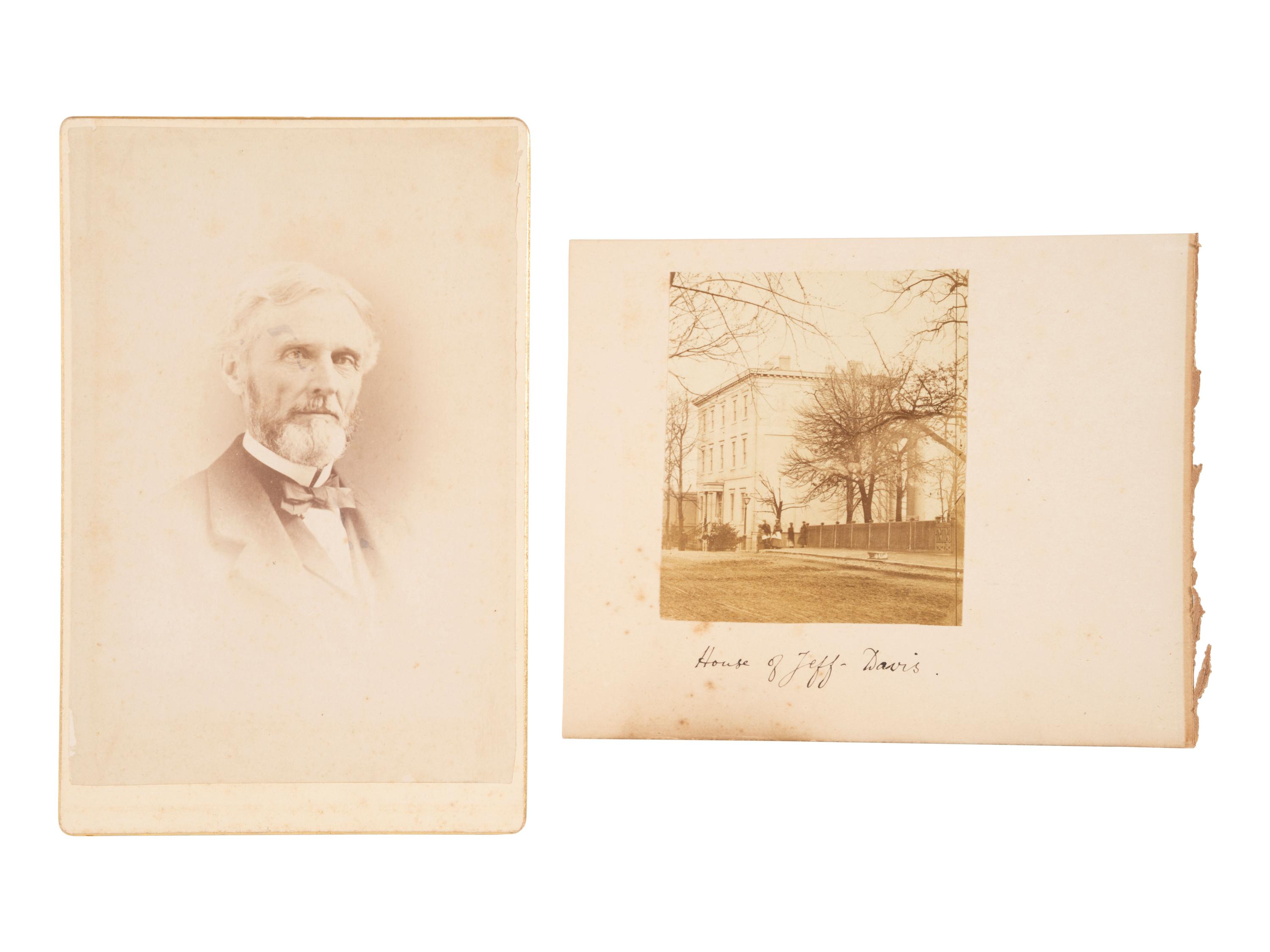 [DAVIS, JEFFERSON (1808-1889)]. 5 images of and related to the CSA President.