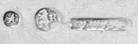 A Scottish George III Silver Serving Ladle, William Davie, Edinburgh, 1780, the Old English handle having a bright-cut wrigglework bord