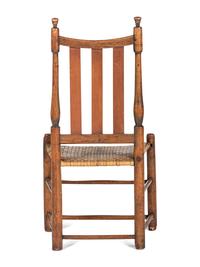 A William and Mary Bannister-Back Splint Seat Side Chair