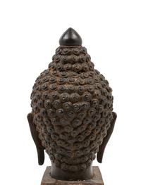 A Thai Bronze Head of Buddha