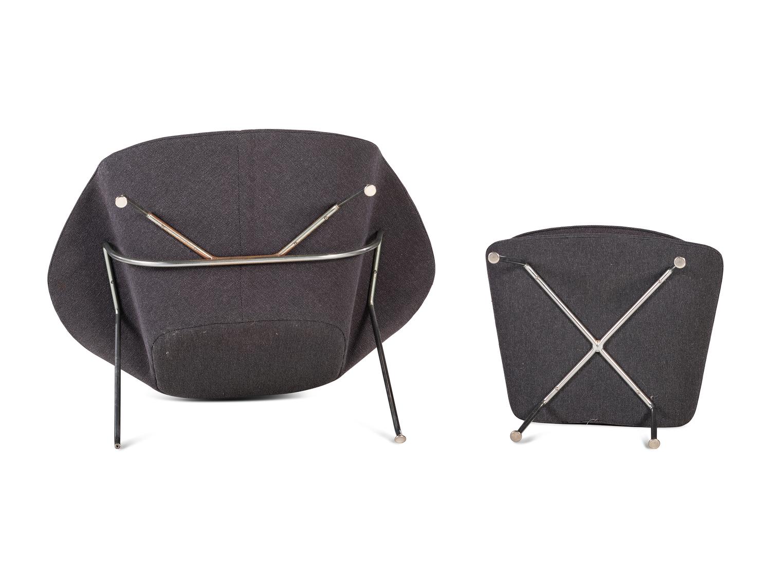 A Mid-Century Modern Womb Chair and Ottoman