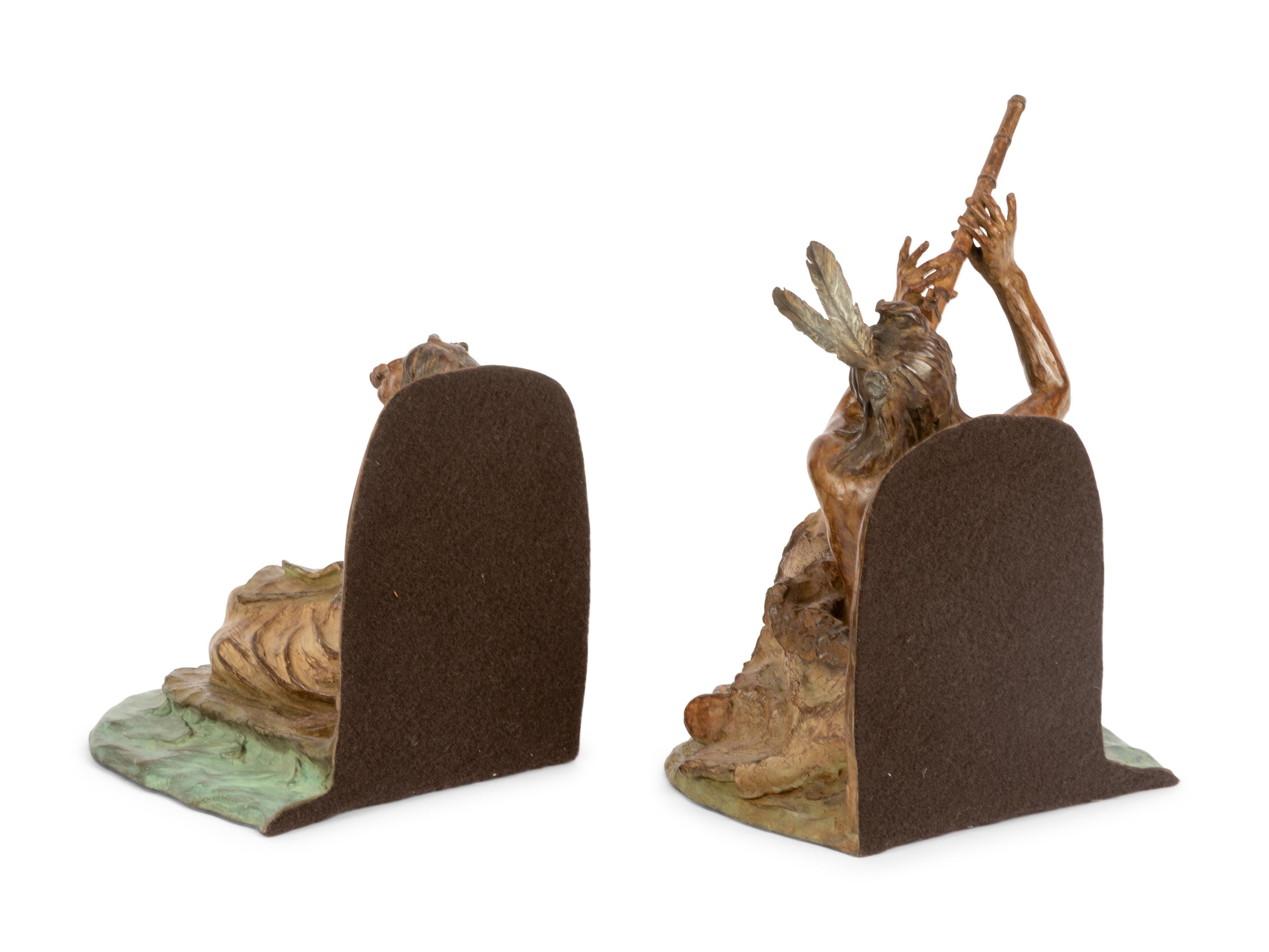 Pair of Bookends: Maiden and Flute Player , edition 9/50