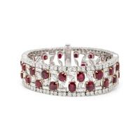 BURMESE RUBY AND DIAMOND BRACELET