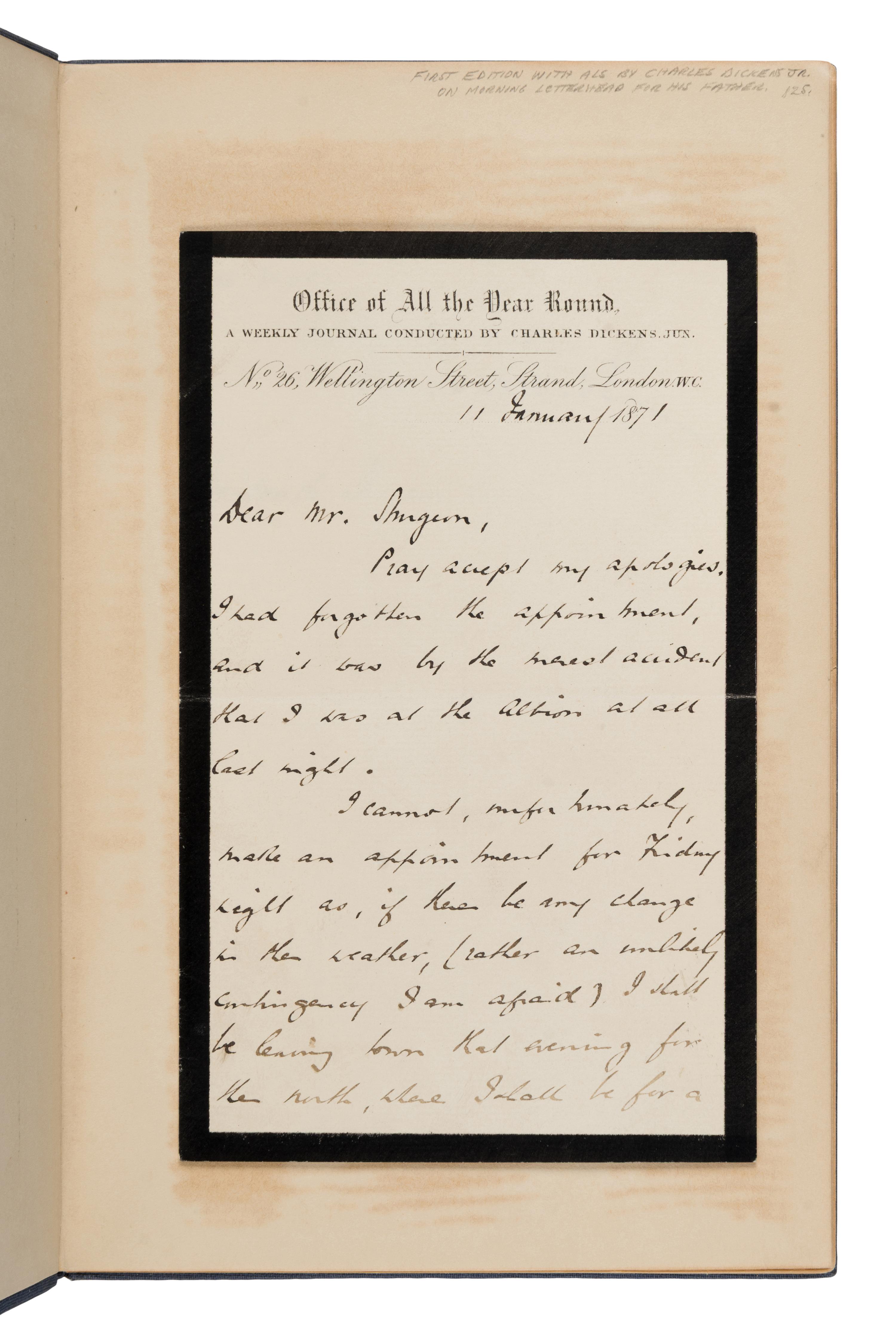 Dickens, Charles (1812-1870). A group of 8 first editions, comprising: