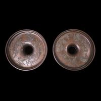 A Pair of Japanese Bronze Flower Vases, Meiji Period 日本明治時代 銅花樽一對