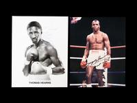 A Group of Sugar Ray Leonard and Thomas Hearns Signed Photographs,