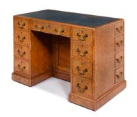 A George III Mahogany Writing Box on Stand Height 23 1/4 x width 21 1/4 x depth 12 inches. — 19TH CENTURY