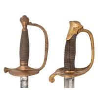 Two Presentation Swords to Lieutenant and Colonel (General) Gershom Mott, An Ames 1840 Officers Sword and an Ames 1850 Foot Officers Sword