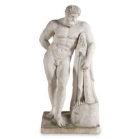 A Large Carved Marble Model of the Farnese Hercules