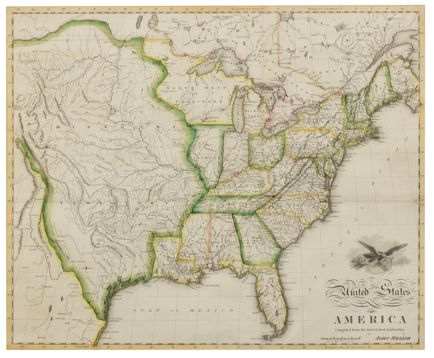 MELISH, John (1771-1822). United States of America. Philadelphia, 1818.