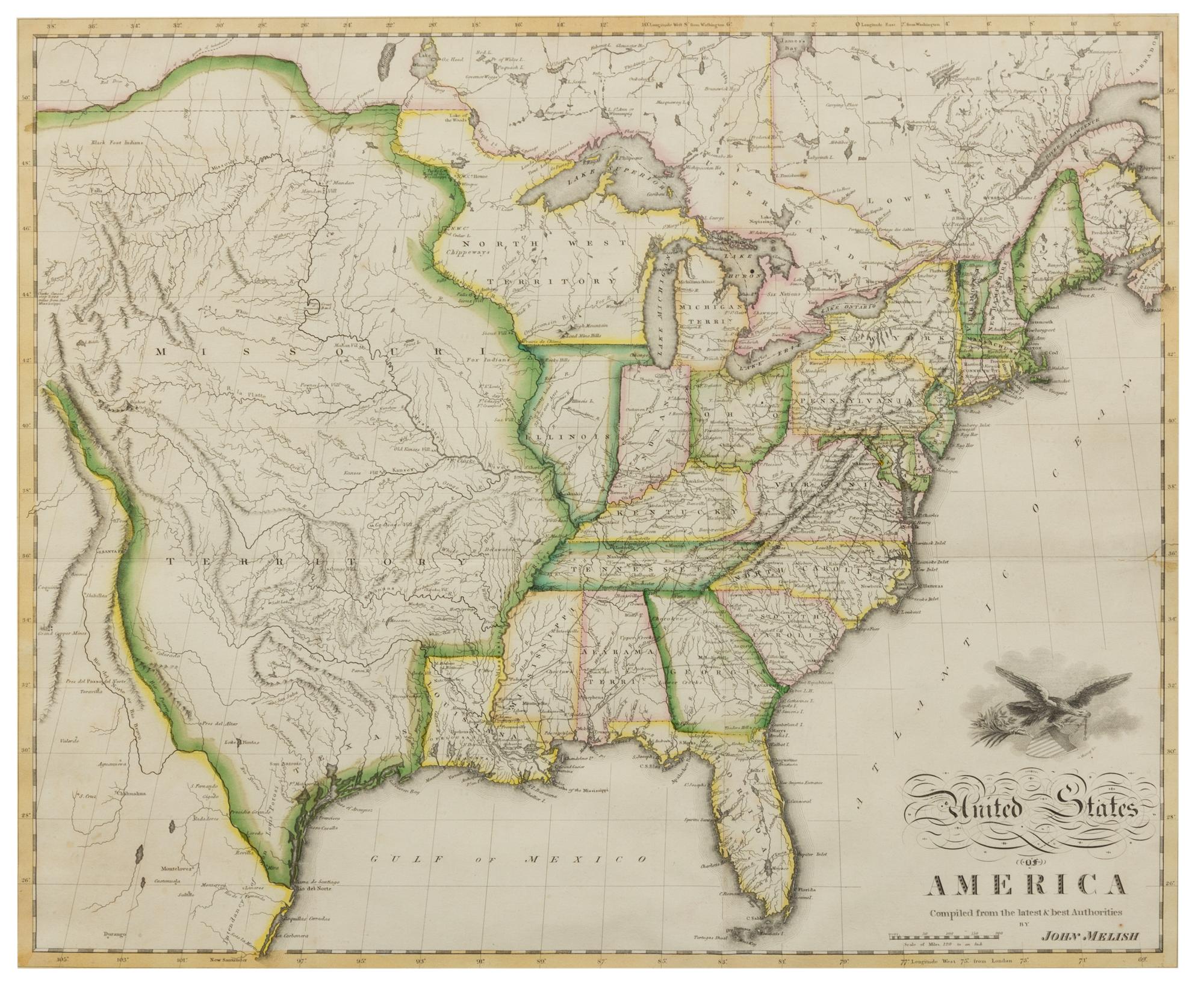 MELISH, John (1771-1822). United States of America. Philadelphia, 1818.