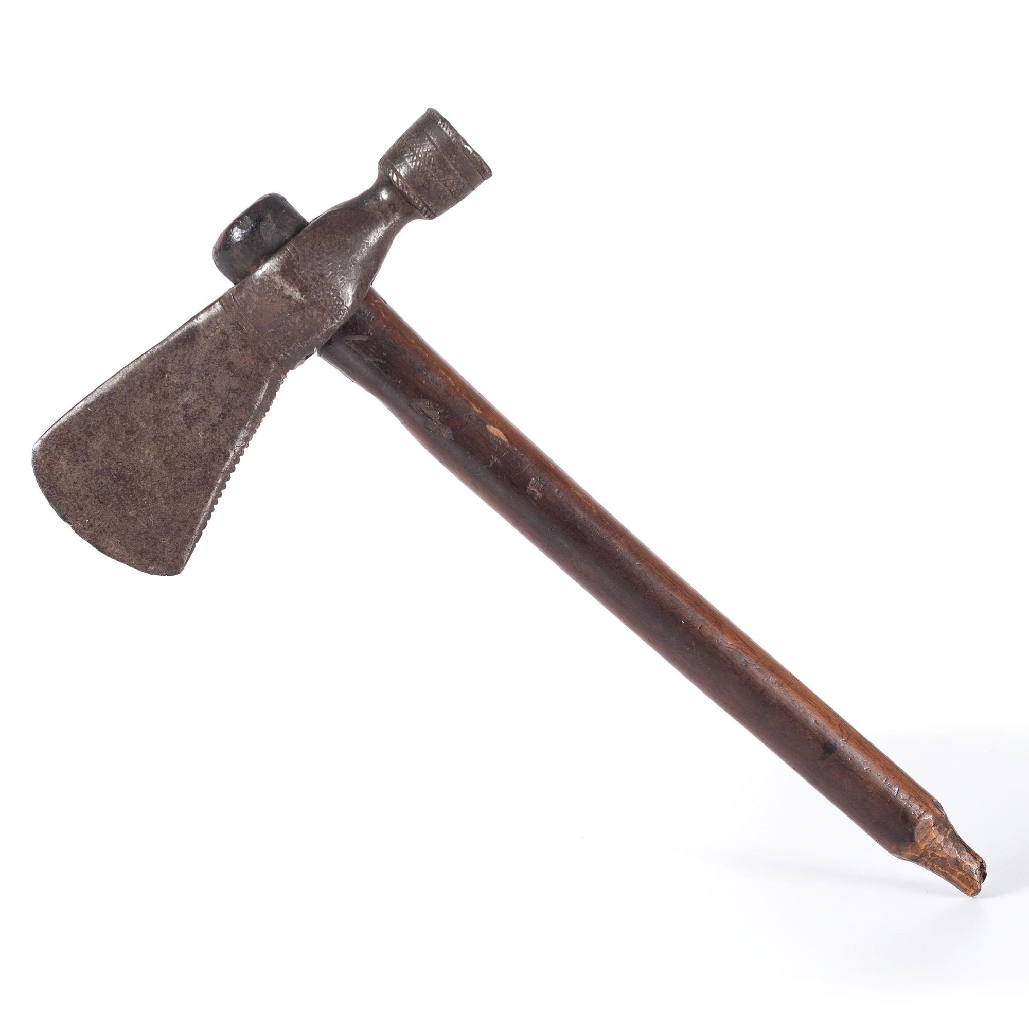 Eastern-Style Pipe Tomahawk, Collected at Crow Agency, Montana
