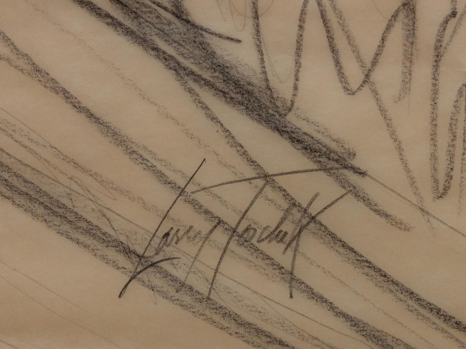Elk in a Landscape , together with pencil study