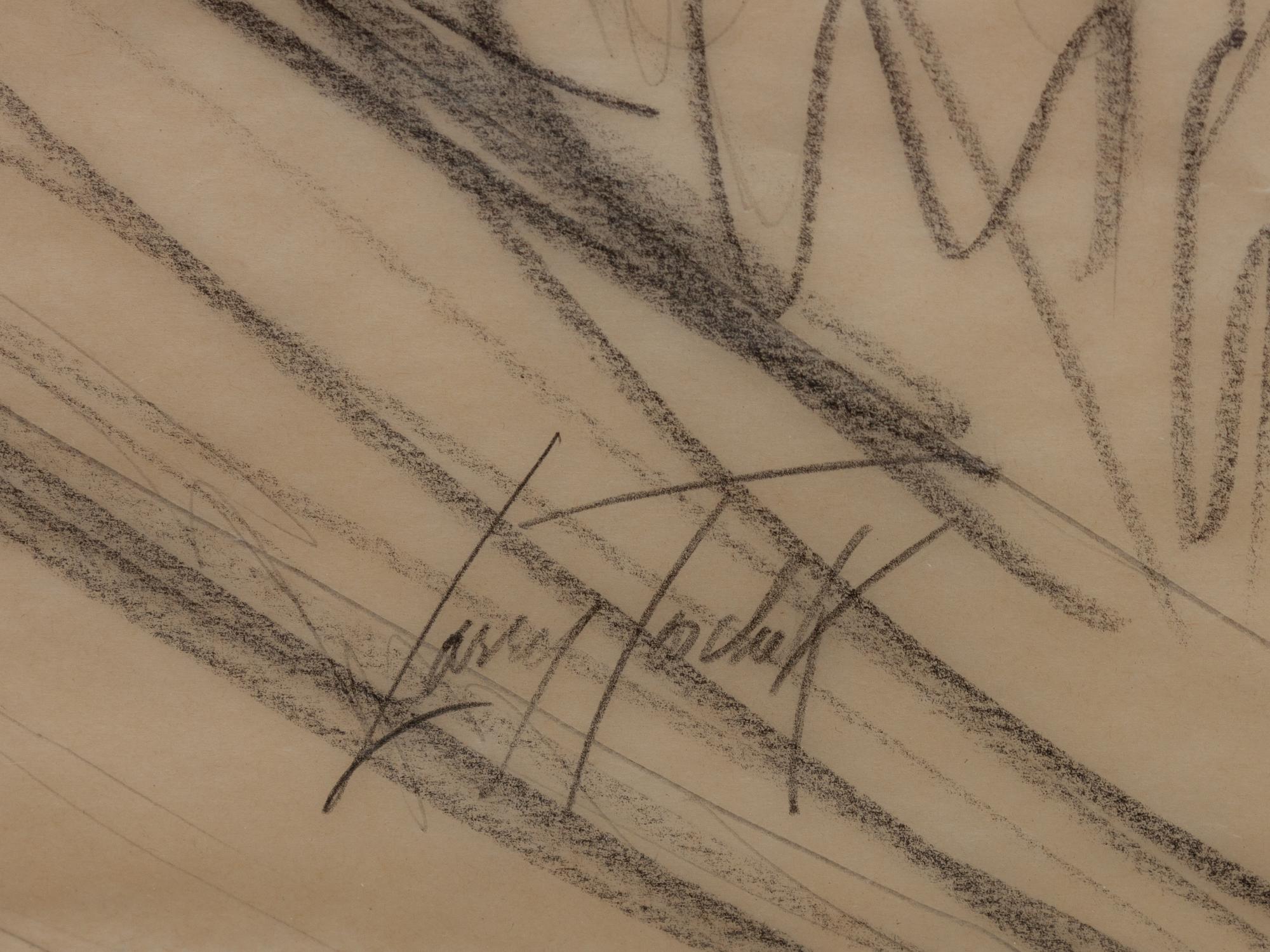 Elk in a Landscape , together with pencil study