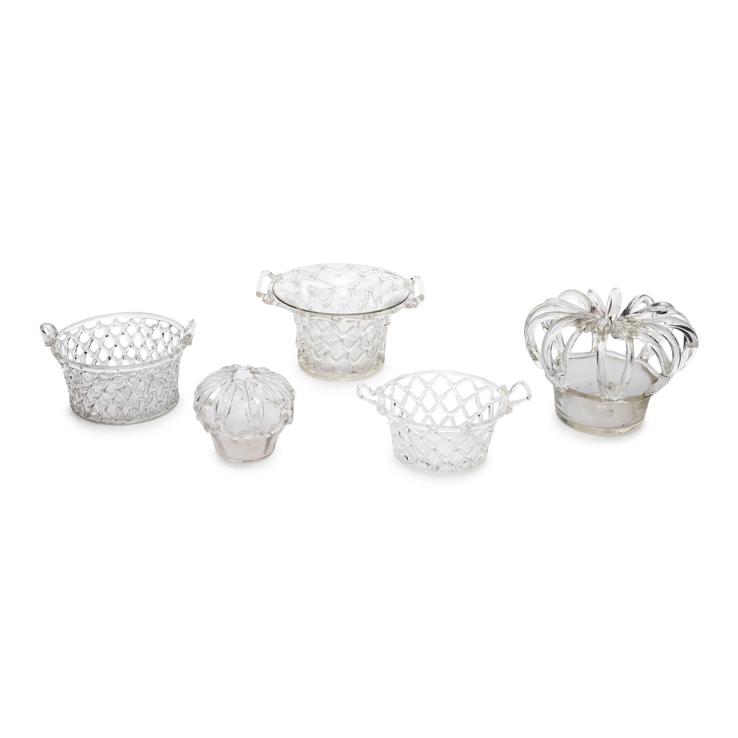 Five Blown Glass Articles