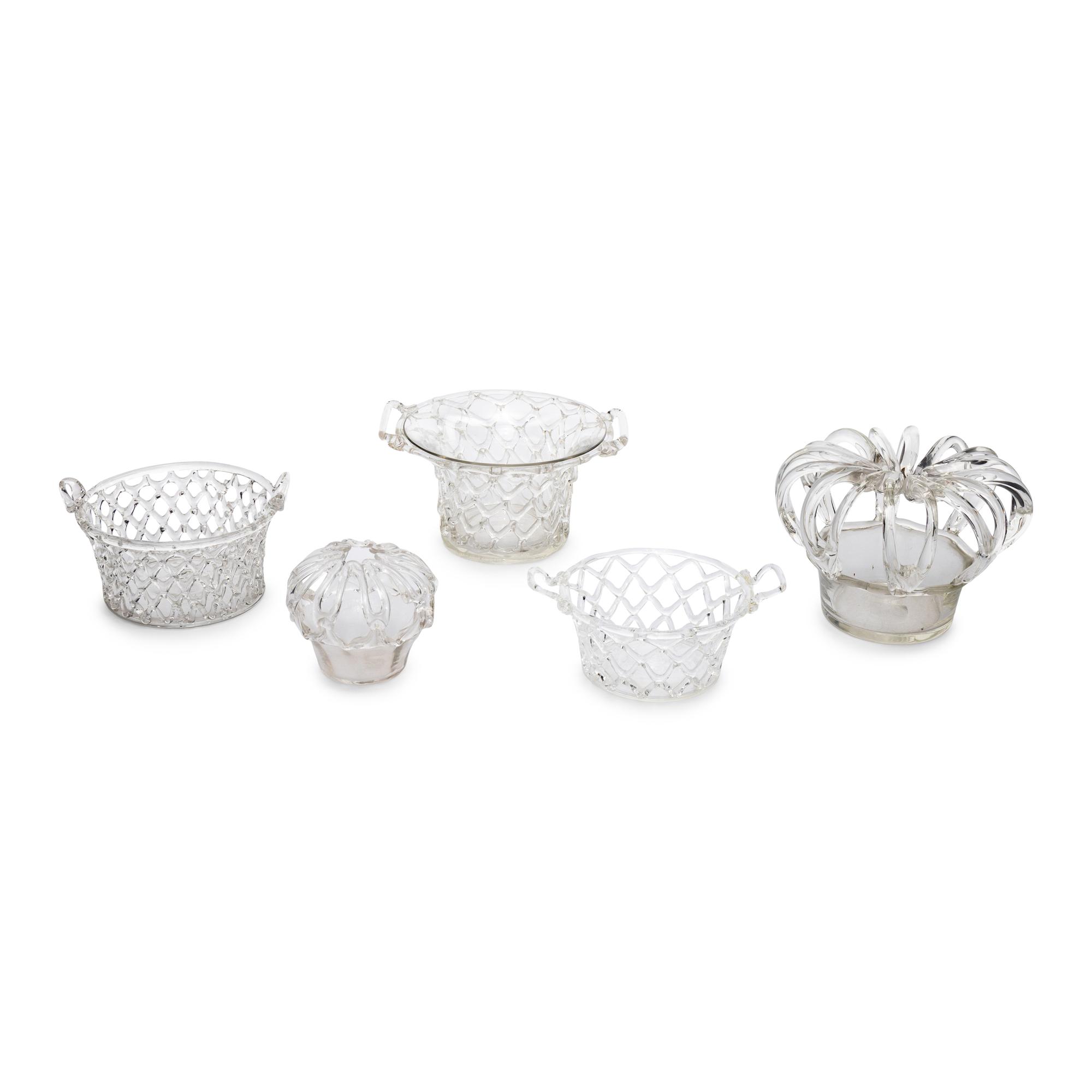 Five Blown Glass Articles