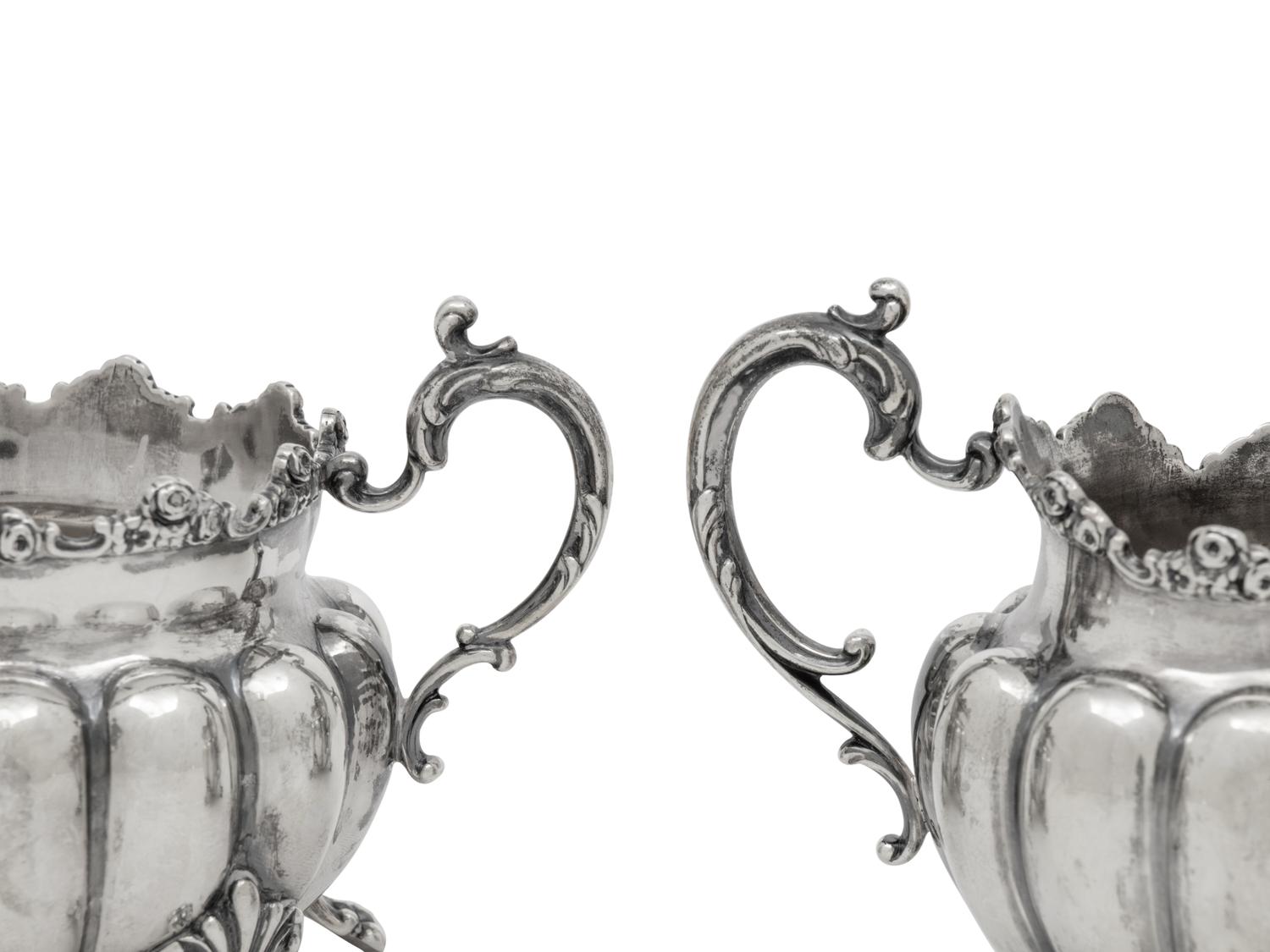 An American Silver Creamer and Sugar