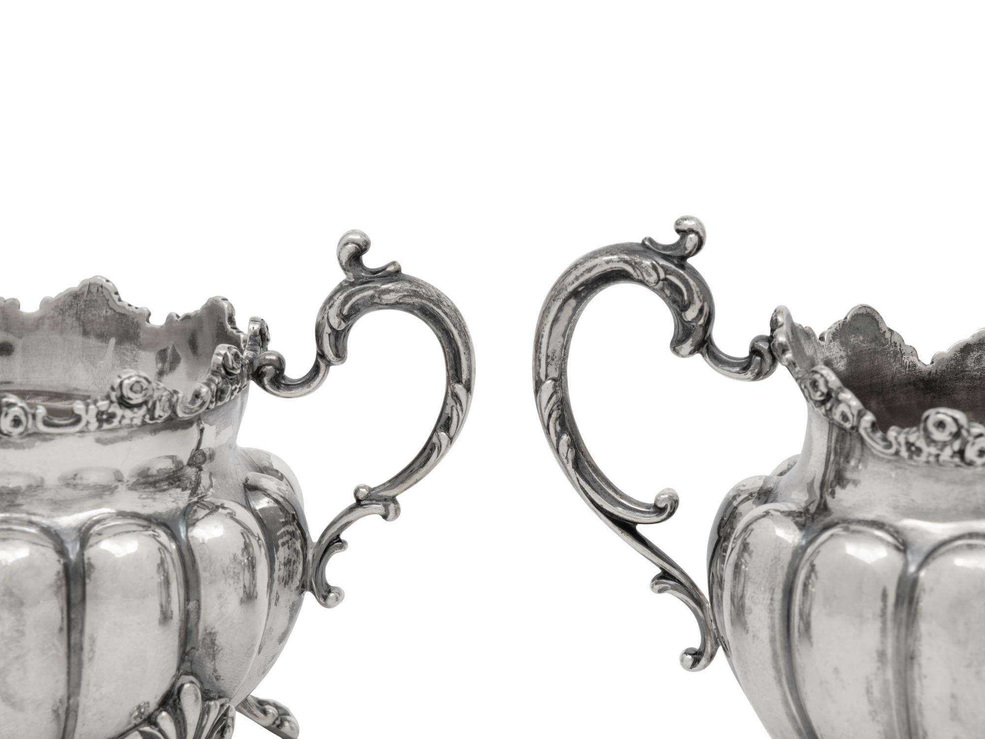 An American Silver Creamer and Sugar