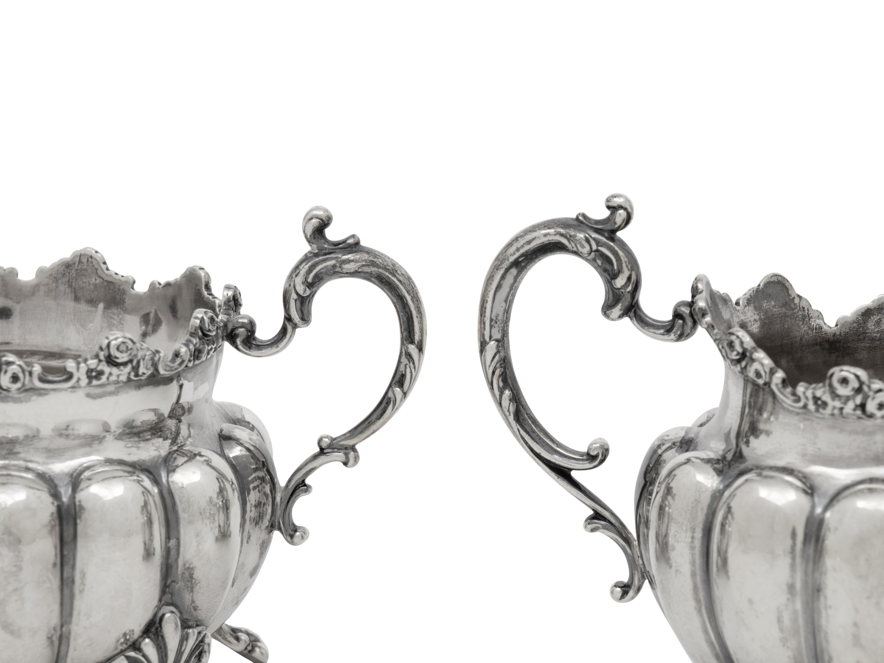An American Silver Creamer and Sugar